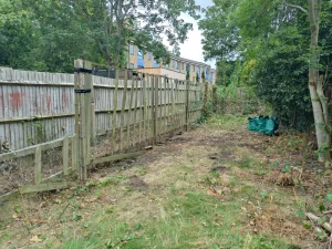 Before fence install in London garden