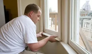 Adding trim to window in West London Flat